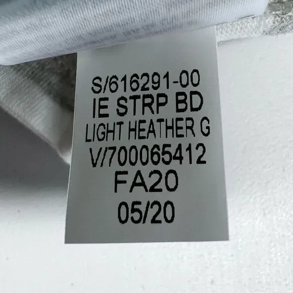 NWT Gap Baby 12 - 18 months Heather Gray White Stripe One piece Bear Embroidery - Picture 11 of 11